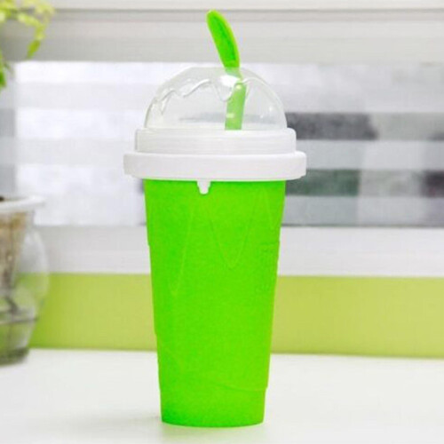 Smoothies Cup Eco-friendly Double Layer Silicone Slushy Ice Cream Maker For Home Blue 1