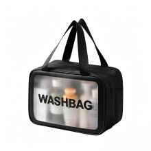 Dry and wet separated cosmetic bag, waterproof for washing, swimming, portable toiletry and cosmetics storage bag, travel stor