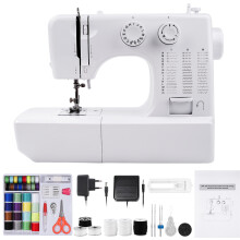 818 Mini Machine à coudre électrique, 45 points de couture, avec kit de couture de 42 pièces pour maison