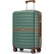 KONO Valise Rigide, Vert, Taille L (50.5x29x76.5 cm), Coque ABS + PC, Roulettes 360