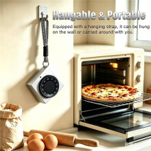 60 Minutes Mechanical Wind Timer, Loud Alarm Manual Countdown Kitchen Timer, Battery-Free Timer for Cooking, Baking