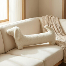 (White, 68cm) Shape Large Dachshund Bed Pillow With Soft Plush Cover And Supportive For Filling Relaxation