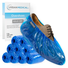 Solid Dry Overshoes | Shoe Covers with Non-Slip Sole | Extra Strong | One Size | Breathable | Tear-Resistant | Disposable | Indoor Outdoor | 50 pieces