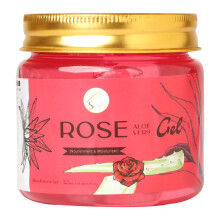 Rose Aloe Vera Gel | Reduces Skin Redness | Improves Skin Tone | Reduces Dark Spots | Replenishes Skin Cells | Paraben & Sulfate Free - 200g | 7.05 Oz