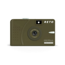 Ultra Wide and Slim 35mm Reusable Daylight Film Camera - 22mm Wide Lens, Focus Free, Light Weight, Easy to Use (Olive)