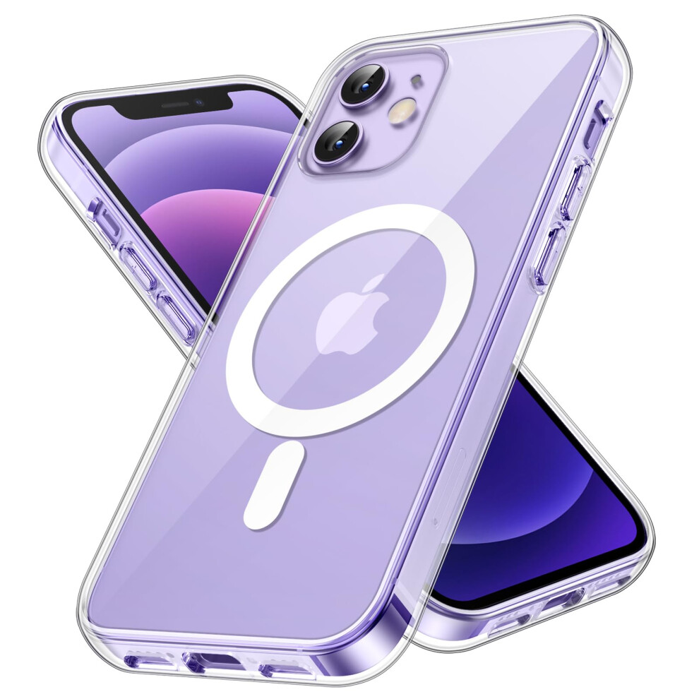 JETech Magnetic Case for iPhone 12/12 Pro, Clear - Image 2