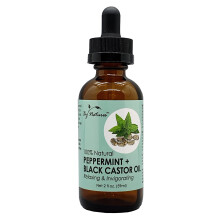 By Natures 100% Natuurlijke Pepermunt + Zwarte Castorolie 2.0 Fl Oz (1 Verpakking)