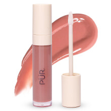 PR MINERALS Glänzender Lippen-Tint, Plumpender Lippenöl mit feuchtigkeitsspendender Formel - Jojobaöl, Vitamin E & Granatapfel