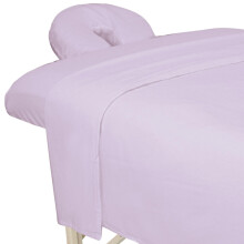 ForPro Premium Flanellen 3-delige Massage Laken Set, Engelse Roos, voor Massage Tafels