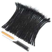 DAIXI Extensiones de Dreadlocks de Pelo Humano, Suaves y Ligeras, Pueden Ser Teñidas y Aclaradas