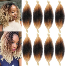 Springy Afro Twist Hair 18 Zoll Marley Twist Flecht Haar 8 Packs für weiche Locs Kinky Twist