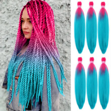 AFNOTE Vorgezogenes Flecht-Haar 26 Zoll 6 Packungen Ombre Pink Hochtemperatur-Synthetik