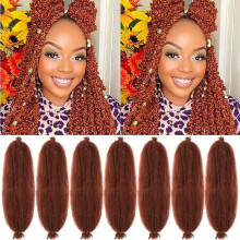Cuban Twist Haar 24 Zoll 7 Pakete Marley Twist Flecht Haar Vorgeflufft Afro Twist Haar Ingwer