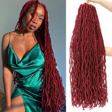 Karida Faux Locs Häkelhaare 36 Zoll, Weiche Locs Häkelhaare 3 Päckchen für schwarze Frauen