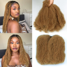 Afro Kinky Bulk Mischhaar 18 Zoll 100 Gramm Afro Kinky-Curly Mischhaar für Mini Twist Dreadlock Verlängerungen