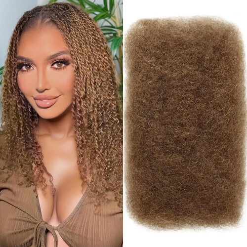 Afro Kinky Bulk Menschenhaar für Dreadlocks Extensions, 1 Pack 50g 12 Zoll (30#)