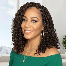 Fulcrum Goddess Box Braids 12 Zoll, 9 Packs Boho Box Zopf-Haar, Vorgeknüpfte mit Lockenenden