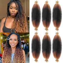 Springy Afro Twist Hair 6 Packs Marley Twist Haar Vorbereitet Für Weiche Locs Afro Twist Haar Frauen
