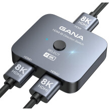 HDMI Switch 8K@60Hz 4K@120Hz 2 in 1 Out/1 in 2 Out Aluminum, HDR Dolby Vision Atmos VRR ALLM HDMI2.1 High-Speed 48Gbps for PS5/PS4, Xbox, Apple TV,