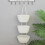(White Patchwork,25x13cm)Rustic Wall Hanging Storage Organizer With Three Layers For Dorms Bedrooms And 9