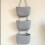 (White Patchwork,25x13cm)Rustic Wall Hanging Storage Organizer With Three Layers For Dorms Bedrooms And 2