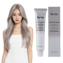 YSNSTYLE-PureStyle 3.4 fl oz(100ml) Grijze Haarkleur Crème, Ammonia-Low Permanente Haarkleur