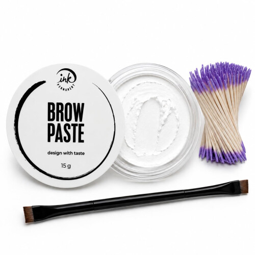 Permanent Augenbrauen Mapping Kit mit Mapping-Paste, Doppelend-Pinsel & Präzisions-Q-Tips