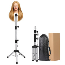 AliLeader 55 Inch Heavy Duty Wig Stand Tripod Adjustable Mannequin Head Stand Wig Head Stand Wig Tripod Stand for Training Heads and Canvas Block Head