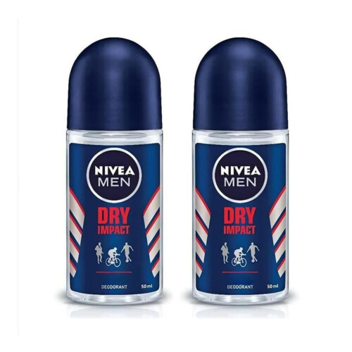 NIVEA Nivea Herren Dry Impact Roll-On Deodorant - 50 ml - 2er Pack