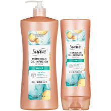 Suave Shine Conditioner, Marokkanisches Öl, 2er-Pack, Leichte Feuchtigkeit für revitalisiertes, mattes Haar