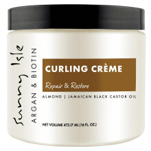 Sunny Isle Argan & Biotin Krulcreme - Lichte, Krulversterkende Crème, Parabenvrij 16oz