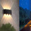 (2 Led)Applique murale extérieure moderne à LED pour cour et chemin d'éclairage 3