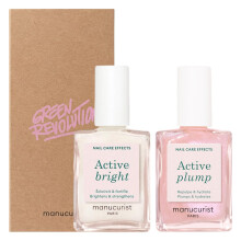 Manucurist Active Icons Duo Nagellack Set - Active Bright, Active Plump - Nagelstärkung & Pflege