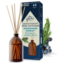 Aromatherapy Reed Diffusers, Essential Oils Diffuser with Refreshing Fragrance, Refreshing Energy with Rosemary & Juniper, 80ml