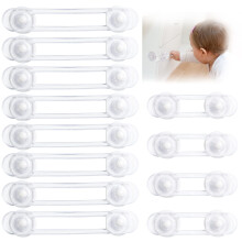 Baby Cupboard Block, Child Safety Block, Door Closet Window, Baby Safety Locks for Drawers, Fridge, Home Safety Protection (4 + 8 Pieces)