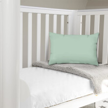Toddler Crib Pillow Cases 33x46cm Sea Foam, 2pc 400 Thread Count 100% Long Staple Cotton Luxurious Sateen Weave Baby Small Pillow Cases For Crib Bed
