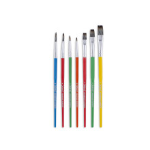 DOMS COLOURMATE Synthetic Hair Brushes Set of 7 Flat and Round (Flat 2,4,6 Round 0,2,4,6)