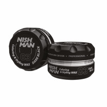 nishman Haar Premium Kleurwax C3 Donker Zwart 100 ml