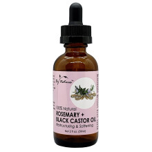 By Natures 100% Natuurlijke Rozemarijn + Zwarte Castorolie 2 Fl Oz (Verpakking van 2)