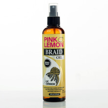 PINK LEMON Braid Oil, 8 fl oz, Haar Moisturizer en Glansbehandeling voor Locs en Vlechten