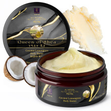 Afrikaanse Shea Butter Rauwe Biologische Shea Butter voor Huid 4 Ounce Kokos Lemongrass - USDA Biologisch Gecertificeerd
