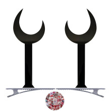 Devil Horns Alstoor Hair Clip Hazbi. Hotel Anime Wig Clip Cosplay Costume Headwear Hair Accessories (Hair clip)