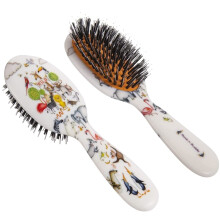 Rock & Ruddle Natural Mixed Boar Bristle Hair Brush for Women and Kids (Small/Travel Size, 17.5cm) - Perfect for Wet or Dry Hair, Detangling Smoothing