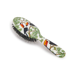 Rock & Ruddle Natural Mixed Boar Bristle Hair Brush for Women and Kids (Small/Travel Size, 17.5cm) - Perfect for Wet or Dry Hair, Detangling Smoothing