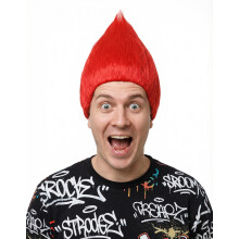 Cosplay.fm Pure Troll Perücke für Männer Cosplay Party (Rot)