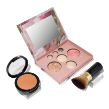 LAURA GELLER NEW YORK Baked Starter Kit - Vollabdeckung: Double Take Puderfoundation + Beste Palette + Kabuki-Bürste