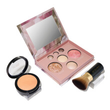 LAURA GELLER NEW YORK Baked Starter Kit - Volledige Dekking: Double Take Powder Foundation + Beste Palette + Kabuki Borstel