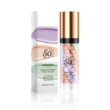 3-in-1 Primer voor Gezicht voor Make-up, Hydraterende SPF 50+ PA+++ Zonnebrandcrème voor Alle Huidtypes
