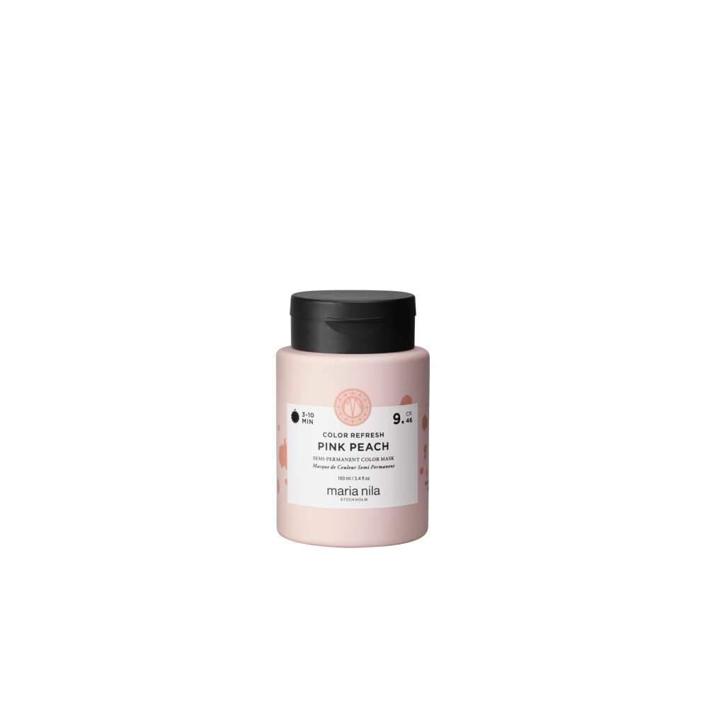 Maria Nila Color Refresh, Pink Peach 3.4 Fl Oz, Warm Pink-Peach Tone Hair Mask, Semi-Permanent Pigments, 100% Vegan & Sulfate/Paraben Free