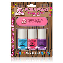 Piggy Paint Nagellack- und Feilen-Set (Sea-quin, Forever Fancy, Girls Rule)